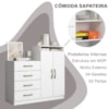 Comoda Sapateira 04 Gavetas 02 Portas 2004142 Branco ARMoveis