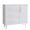 Comoda Sapateira 3G 1P 95 cm Mila Branco Mobbs