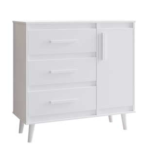 Comoda Sapateira 3G 1P 95 cm Mila Branco Mobbs