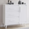 Comoda Sapateira 3G 1P 95 cm Mila Branco Mobbs