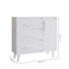 Comoda Sapateira 3G 1P 95 cm Mila Branco Mobbs