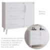 Comoda Sapateira 3G 1P 95 cm Mila Branco Mobbs
