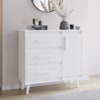Comoda Sapateira 3G 1P 95 cm Mila Branco Mobbs