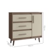 Comoda Sapateira 3G 1P 95 cm Mila Savana Off White Mobbs