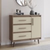 Comoda Sapateira 3G 1P 95 cm Mila Savana Off White Mobbs