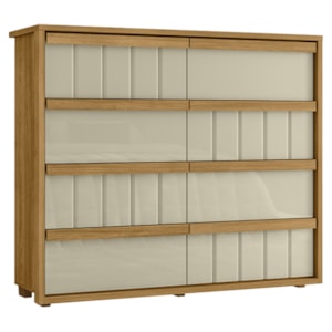 Comoda Tarsila 8 Gavetas MDF 136 cm Cumaru Opala Madetec