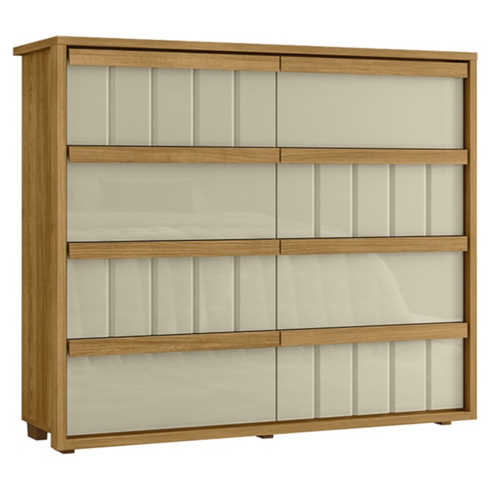 Comoda Tarsila 8 Gavetas MDF 136 cm Cumaru Opala Madetec
