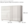 Comoda Texas 4 Gavetas 2 Portas 147 cm Branco Moval