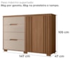 Comoda Texas 4 Gavetas 2 Portas 147 cm Carvalho Fendi Moval
