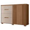 Comoda Texas 4 Gavetas 2 Portas 147 cm Carvalho Fendi Moval
