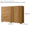 Comoda Texas 4 Gavetas 2 Portas 147 cm Freijo Moval
