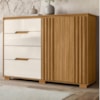 Comoda Texas 4 Gavetas 2 Portas 147 cm Freijo Off White Moval
