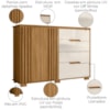 Comoda Texas 4 Gavetas 2 Portas 147 cm Freijo Off White Moval