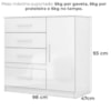 Comoda Venus 4 Gavetas 1 Porta 98 cm Branco Flex Moval