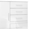 Comoda Venus 4 Gavetas 1 Porta 98 cm Branco Flex Moval