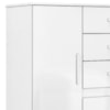 Comoda Venus 4 Gavetas 1 Porta 98 cm Branco Flex Moval