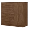 Comoda Venus 4 Gavetas 1 Porta 98 cm Castanho Wood Flex Moval