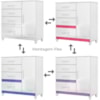 Comoda Venus 4 Gavetas 1 Porta Com Pes 98 cm Branco Flex Moval