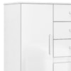 Comoda Venus 4 Gavetas 1 Porta Com Pes 98 cm Branco Flex Moval