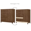 Comoda Venus 4 Gavetas 1 Porta Com Pes 98 cm Castanho Wood Flex Moval