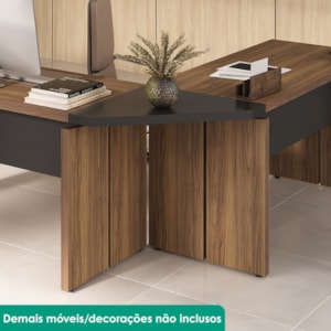 Conexao Para Mesa Escritorio Tamburato 59X59 Y37 Preto Artany