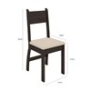 Conjunto 02 Cadeiras Estofadas Pes MDF Milano 40000 Amendoa Savana PLN
