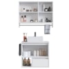 Conjunto Armario e Gabinete Com Cuba 60cm Branco PRODDY