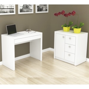 Conjunto Escritorio 02 Peças CJ11 Branco Tecno Mobili Conjunto Escritorio 02 Peças CJ11 Branco Tecno Mobili