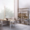 Conjunto Escritorio 3 Pecas Office 25910 Nogal Sevilha Branco Artesano
