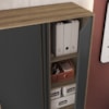 Conjunto Escritorio 3 Peças Office CM5020 Mel Grafite FAEM