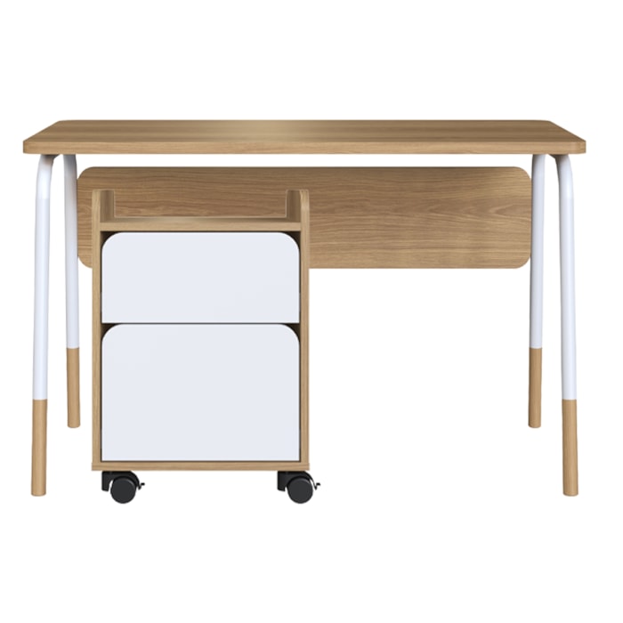 Conjunto Escritorio Home Office 2 Peças 27989X27998 Branco Hanover Artesano