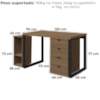 Conjunto Escritorio Industrial 3 Peças 120 cm Frame Munique Kappesberg