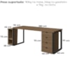 Conjunto Escritorio Industrial 3 Peças 190 cm Frame Munique Kappesberg