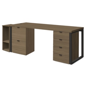 Conjunto Escritorio Industrial 4 Peças Frame Munique Kappesberg