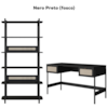Conjunto Estante E Escrivaninha Pes Madeira 27974 Nero Preto Artesano