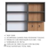 Conjunto Gabinete com Cuba e Espelheira 80cm Mel Grafite PRODDY