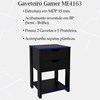 Conjunto Gamer Completo 4 Peças ME41X63X64X66X67 Preto Azul Tecno Mobili