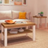 Conjunto Mesa de Centro e Apoio MCA45 Carvalho Off White ARLY