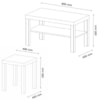 Conjunto Mesa de Centro e Apoio MCA45 Carvalho Off White ARLY