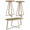 Conjunto Mesa De Centro Sala De Estar 27959 Hanover Dourado Artesano