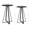 Conjunto Mesa De Centro Sala De Estar 27959 Preto Artesano