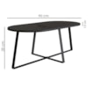 Conjunto Mesa De Centro Sala De Estar 27959 Preto Artesano