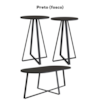 Conjunto Mesa De Centro Sala De Estar 27959 Preto Artesano