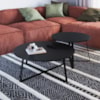 Conjunto Mesa De Centro Sala De Estar 27960 Preto Artesano
