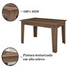 Conjunto Mesa Jantar MDF 135x90 cm 6 Cadeiras 1101914 Amendoa Celmo