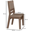 Conjunto Mesa Jantar MDF 90 cm 4 Cadeiras 1101915 Amendoa Celmo