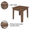 Conjunto Mesa Jantar MDF 90 cm 4 Cadeiras 1101915 Amendoa Celmo