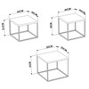 Conjunto Mesas de Centro Cube 03 Peças 24808 Linha Complementos Preto Vermont Artesano