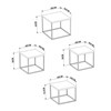 Conjunto Mesas de Centro Cube 04 Peças 24806 Linha Complementos Preto Preto Artesano