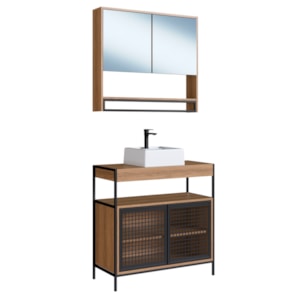 Conjunto para Banheiro 3 Peças com Cuba P103841C Mell PP Milani Store Conjunto para Banheiro 3 Peças com Cuba P103841C Mell PP Milani Store